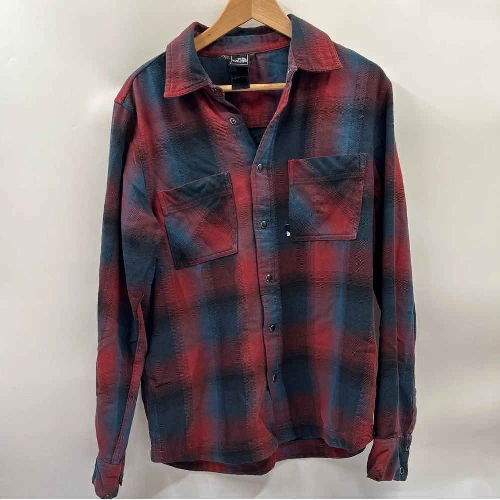 The North Face Men's S Western Pearl‎ Snap Cotton Long Sleeve Button Down Shirt